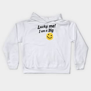 Lucky Me! I am a Big, Little big reveal college sorority bid day Kids Hoodie